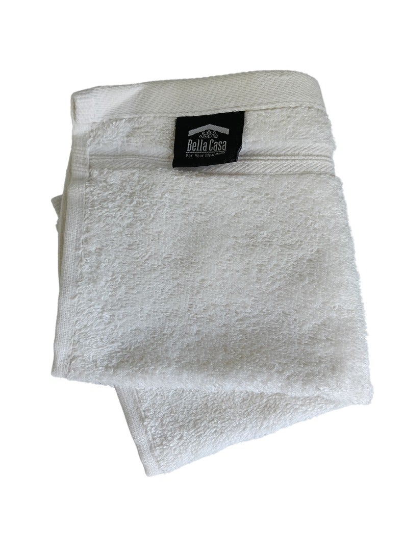 Pearl Coast 24 Pieces Luxury Face Towel Set 30x30cm 630 GSM Premium Cotton Ultra Soft and Highly Absorbent Expertly Woven for Durability Hotel And Spa Quality Towels White - Image 2