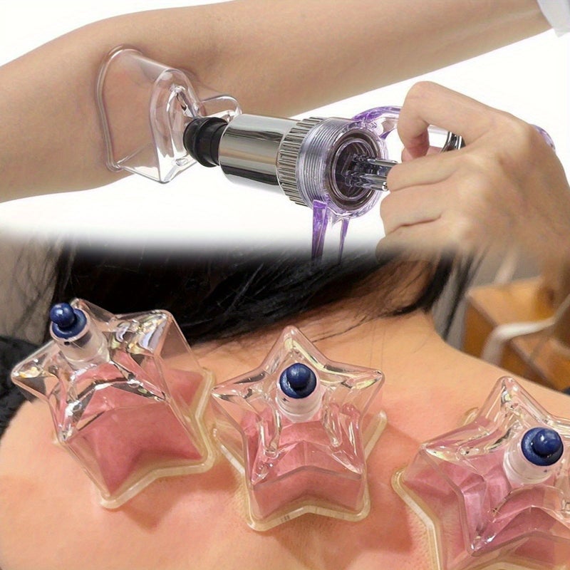 Cupping Tools 2pcs Star Heart Shaped Health Wellness Easy Portable - Image 1