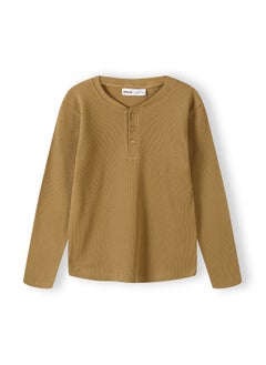 MINOTI Kids Boys  Waffle Henley Tee  - Image 1