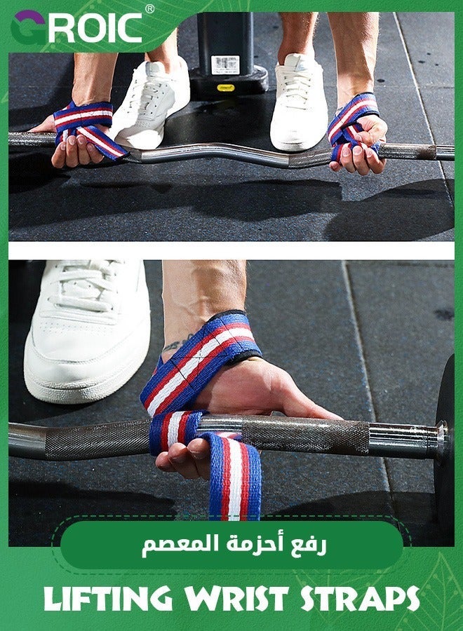 GROIC Lifting Straps for Weightlifting, Weight Gym Power Workouts Wrist Padded,Home Deadlift Straps,Exercise  - Image 5