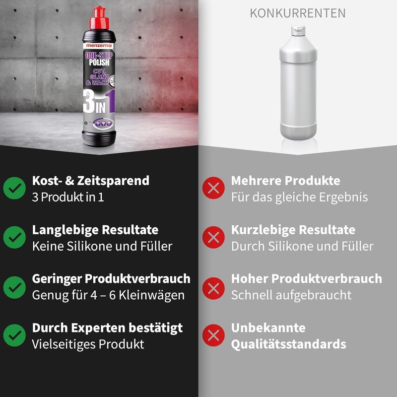 menzerna 3 in 1 One Step Polish 8 oz - Image 2