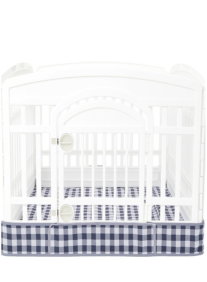 THINMUHAND Dog Playpen Bottom Pad Fits for 36 Inch 4 Panels Exercise Pet Playpen, Dog Crate Pad Puppy, Hoop and Loop Design (Note: Playpen Not Included). (BlackCheckered) - Image 1