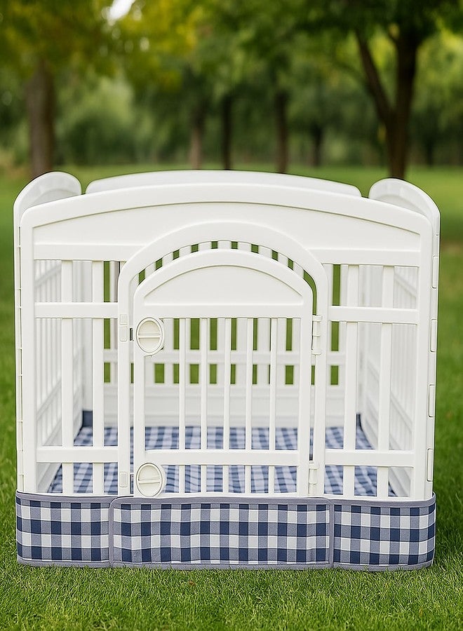 THINMUHAND Dog Playpen Bottom Pad Fits for 36 Inch 4 Panels Exercise Pet Playpen, Dog Crate Pad Puppy, Hoop and Loop Design (Note: Playpen Not Included). (BlackCheckered) - Image 5