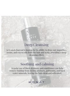 monat MONAT Black Shampoo + Conditioner - Mens Shampoo and Conditioner 2 in 1 Black Hair Care. A 2-in-1 Shampoo Conditioner Formulated for Optimal Hair Health In One Step. - Net Wt. 237 ml / 8.0 fl. oz.  - Image 3