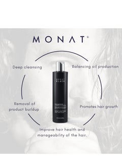 monat MONAT Black Shampoo + Conditioner - Mens Shampoo and Conditioner 2 in 1 Black Hair Care. A 2-in-1 Shampoo Conditioner Formulated for Optimal Hair Health In One Step. - Net Wt. 237 ml / 8.0 fl. oz.  - Image 4