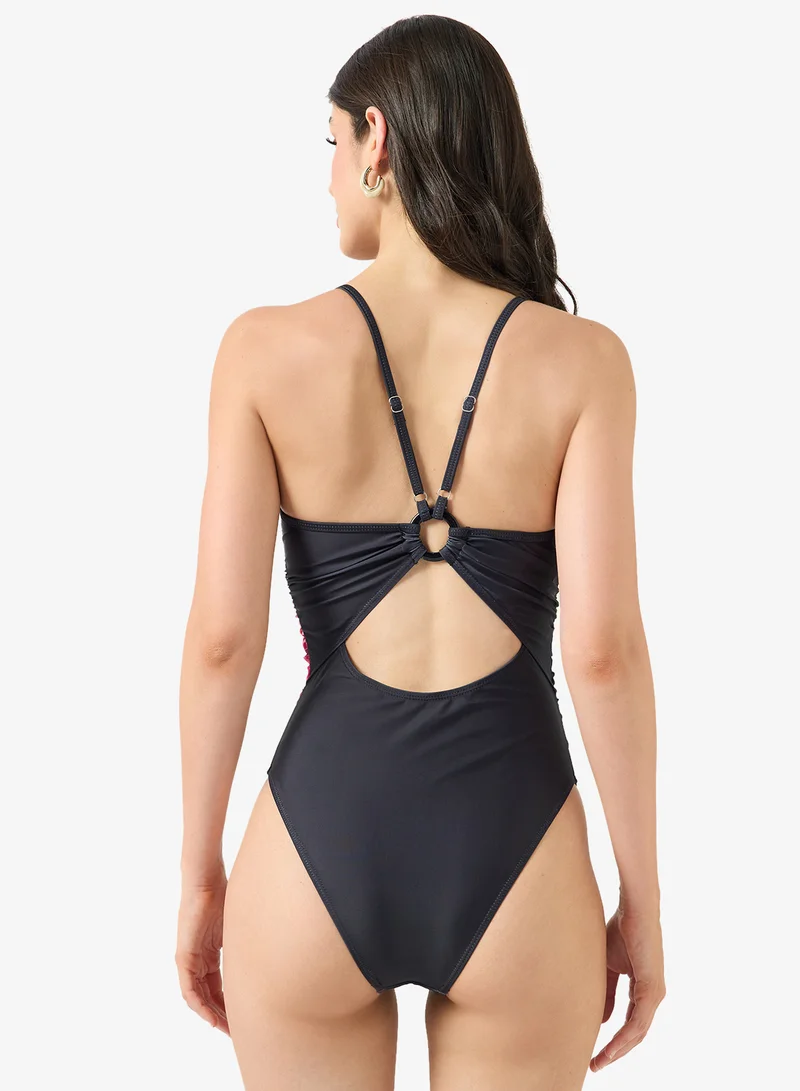 Ginger Strappy Floral Swimsuit