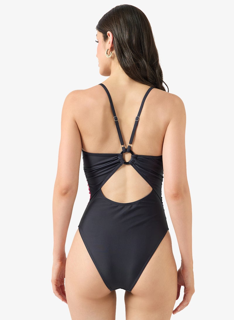 Ginger Strappy Floral Swimsuit - Image 3