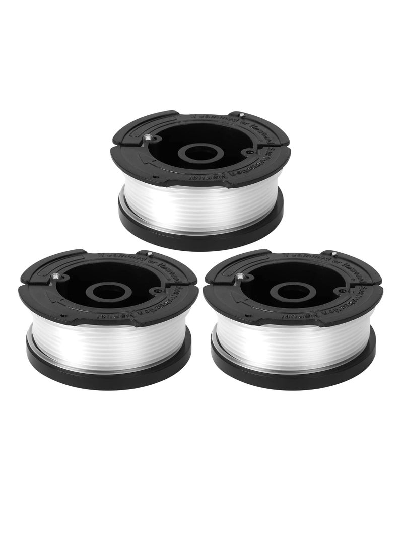 3-Pack AF-100 Replacement Spool Weed Eater Spool Compatible with Black+Decker AF-100-3ZP AF-100-BKP String Trimmer Weed Wacker String .065 Trimmer Line Autofeed Trimmer Spool, 30ft