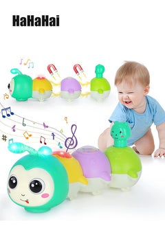 HaHaHai Baby Music Toys Crawling Caterpillar Tummy Time Toy with Magnetic Suction Music Light up  - Image 1