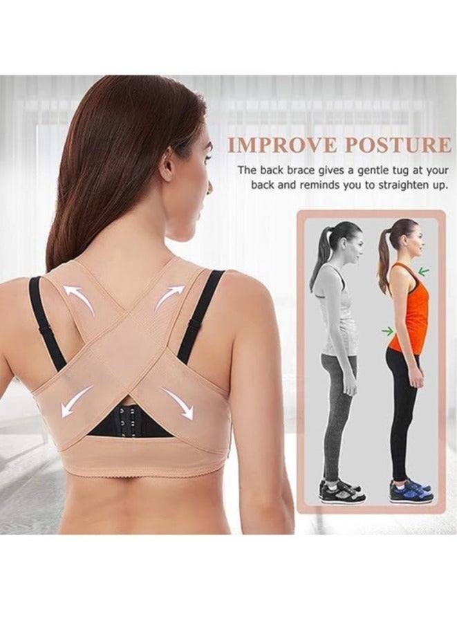 Generic Chest Brace Up for Women Posture Corrector Shapewear Vest Tops Bra Support Shaper  Skin Color（L）  - Image 2