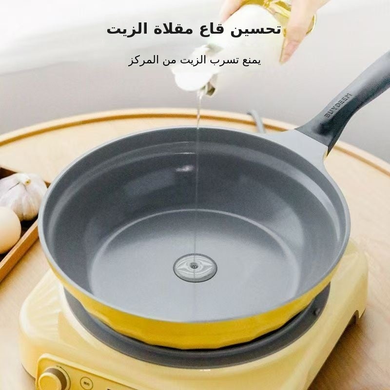 Buydeem Pleated Moon Porcelain Non-Stick Cookware Set - Versatile for Gas & Induction  Stoves - Image 5