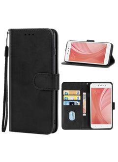 Case Cover For Xiaomi Redmi Note 5A / Redmi Y1 Lite Leather Phone Case Black
