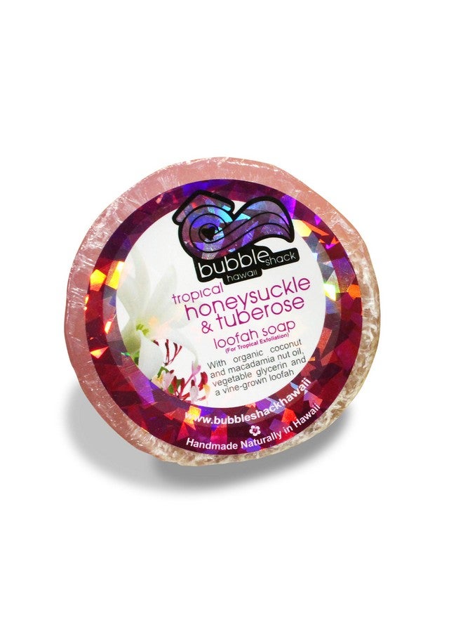 Bubble Shack Hawaii Loofah Lather Soap Bar (Honeysuckle Tuberose) - Image 1