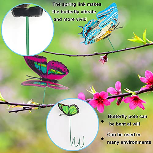 Augshy Butterfly Decorations, 75 Pcs Butterfly Stakes PVC Waterproof Decorative Colorfuli Garden Stakes for Indoor/Outdoor Christmas Yard Decor - Image 3