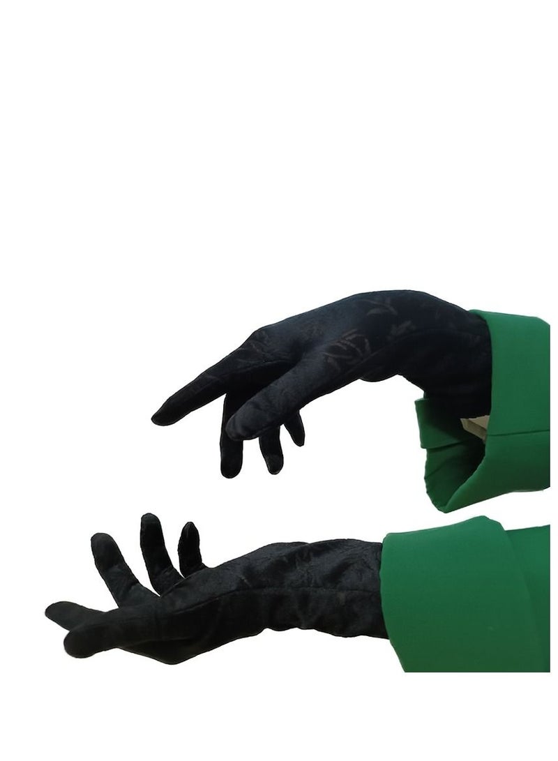 Women's Stretchy Muslim Hijab Sleeve Glove Keeps Warm in Winter Protects from the Sun Outdoors Black - Image 3