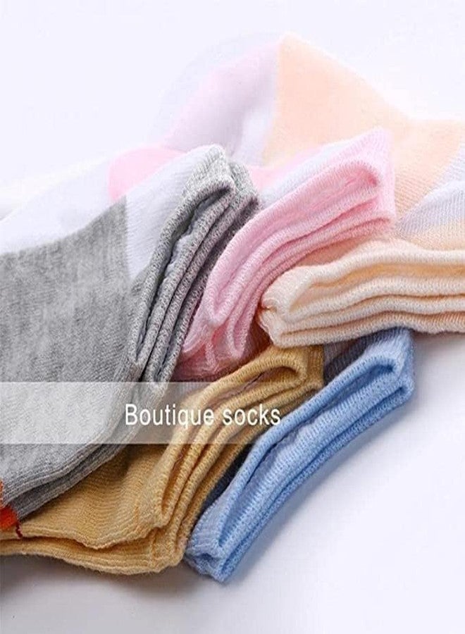 SUNEX جوارب قطنية منخفضة غير مرئية بتصميمات متنوعة للأطفال من الأولاد والبنات | عبوة من 12 - Image 2