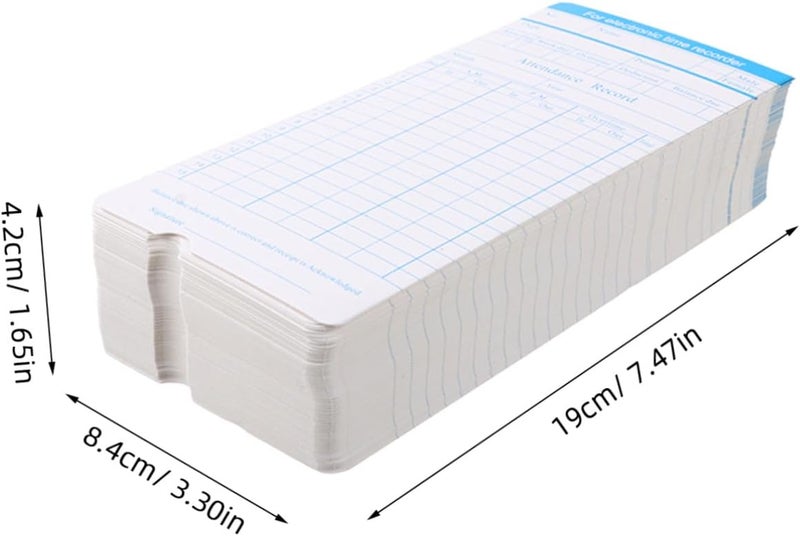 Gadpiparty 200sheets Employee Punch Cards Timecards Attendance Clock Cards Office Supplies - Image 2
