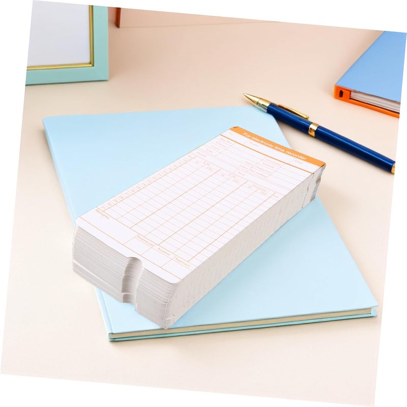 Gadpiparty 200sheets Employee Punch Cards Timecards Attendance Clock Cards Office Supplies - Image 5