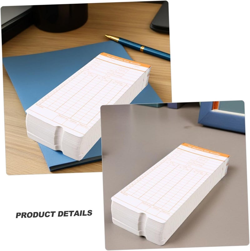 Gadpiparty 200sheets Employee Punch Cards Timecards Attendance Clock Cards Office Supplies - Image 3