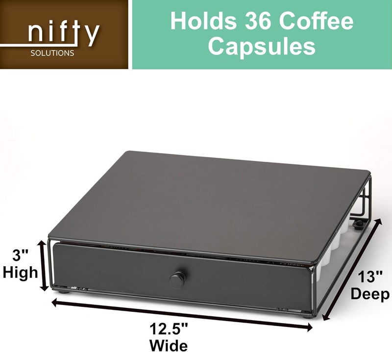 Nifty Solutions Storage Drawer for K-Cup Pods - Organizes 36 Pods Underneath Coffee Brewer - Image 3