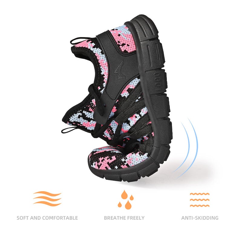 AOE Womens Walking Running Shoes Ultra Lightweight Breathable Mesh Tennis Shoes Non Slip Athletic Workout Gym Sneakers 8women / 7men Camouflage Black - Image 4