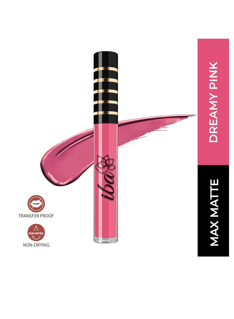 Iba Maxx Matte Liquid Lipstick Shade Dreamy Pink 2.6ml - Image 2