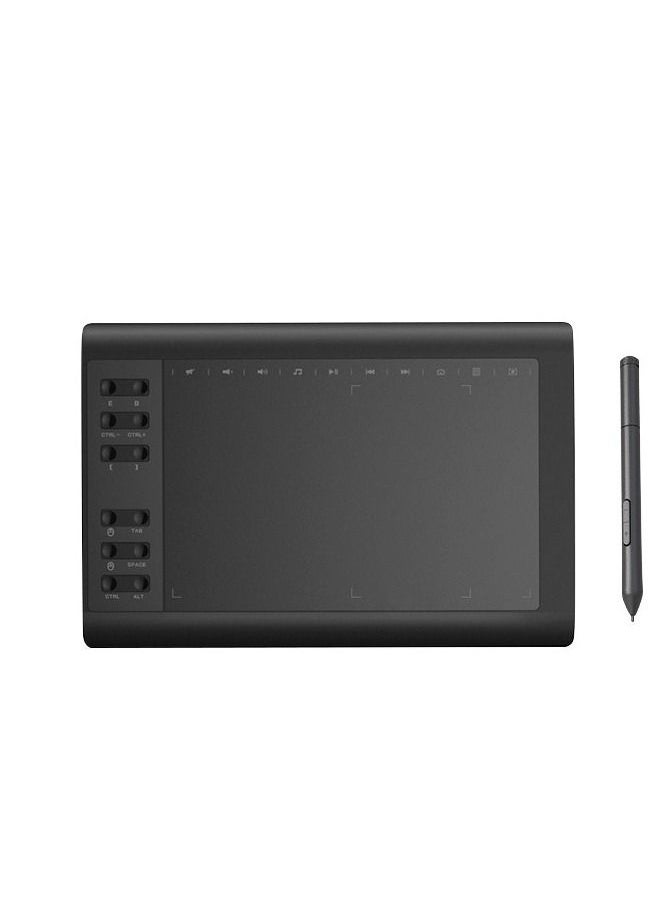 Generic - G10 Digital Art Graphics Drawing Tablet 10 x 6 Inches Ultralight Art Creation Sketch with Battery-free Stylus 8 Pen Nibs 8192 Levels Pressure 10 Express Keys - Image 1