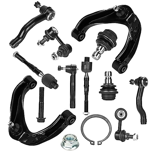 ILONPA ذراع التحكم العلوي الأمامي مع مفاصل كروية وروابط نهاية قضيب التوازن لمجموعة التعليق لسيارات نيسان باثفايندر 2005-2012، نيسان إكستيرا 2005-2015، نيسان فرونتير 2005-2019 (10 قطع)  - Image 1