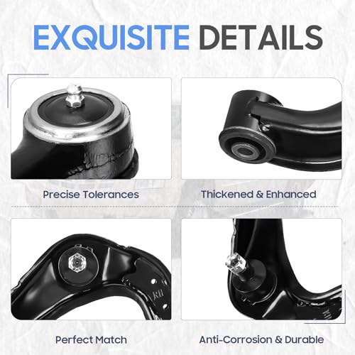 ILONPA ذراع التحكم العلوي الأمامي مع مفاصل كروية وروابط نهاية قضيب التوازن لمجموعة التعليق لسيارات نيسان باثفايندر 2005-2012، نيسان إكستيرا 2005-2015، نيسان فرونتير 2005-2019 (10 قطع)  - Image 4