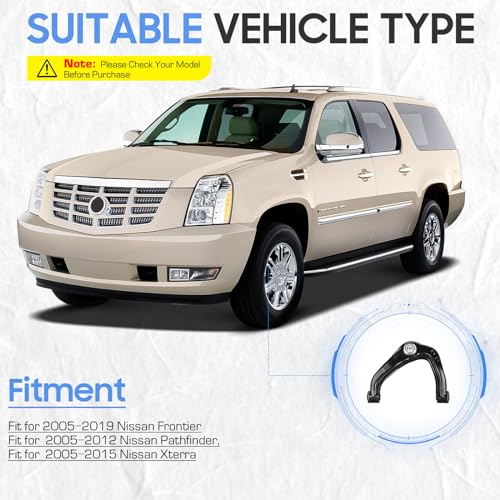 ILONPA ذراع التحكم العلوي الأمامي مع مفاصل كروية وروابط نهاية قضيب التوازن لمجموعة التعليق لسيارات نيسان باثفايندر 2005-2012، نيسان إكستيرا 2005-2015، نيسان فرونتير 2005-2019 (10 قطع)  - Image 2