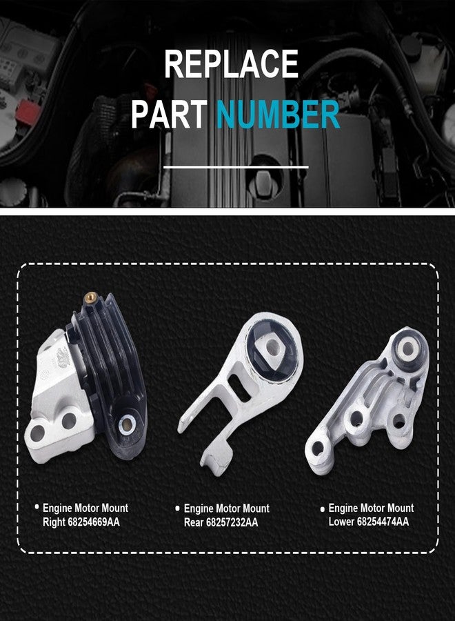 DOFOCH Engine Motor & Transmission Mount Set Replacement for 2015-2018 Jeep Renegade 500X 1.4L L4 Replace# 68254474AA 68254669AA 68257232AA - Image 2