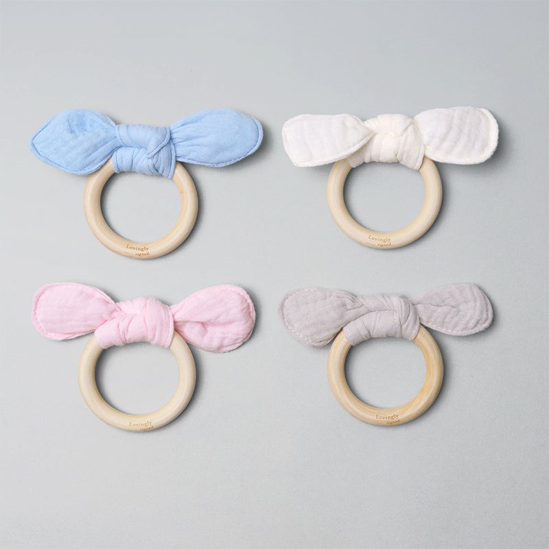 Lovingly Signed Bunny Ear Teether - White - Image 2