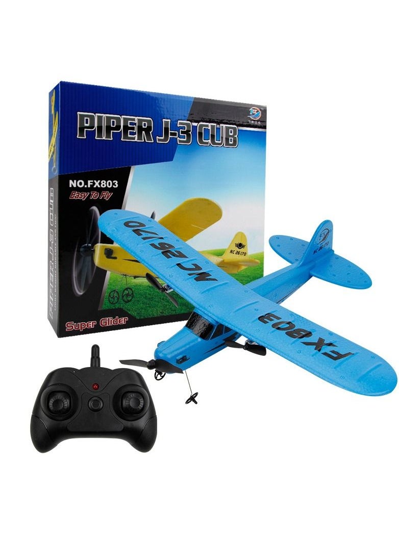 AROAQ RC Foam Aircraft Remote Control Airplane Foam Toys for Children FX803 With Box Blue  - Image 1