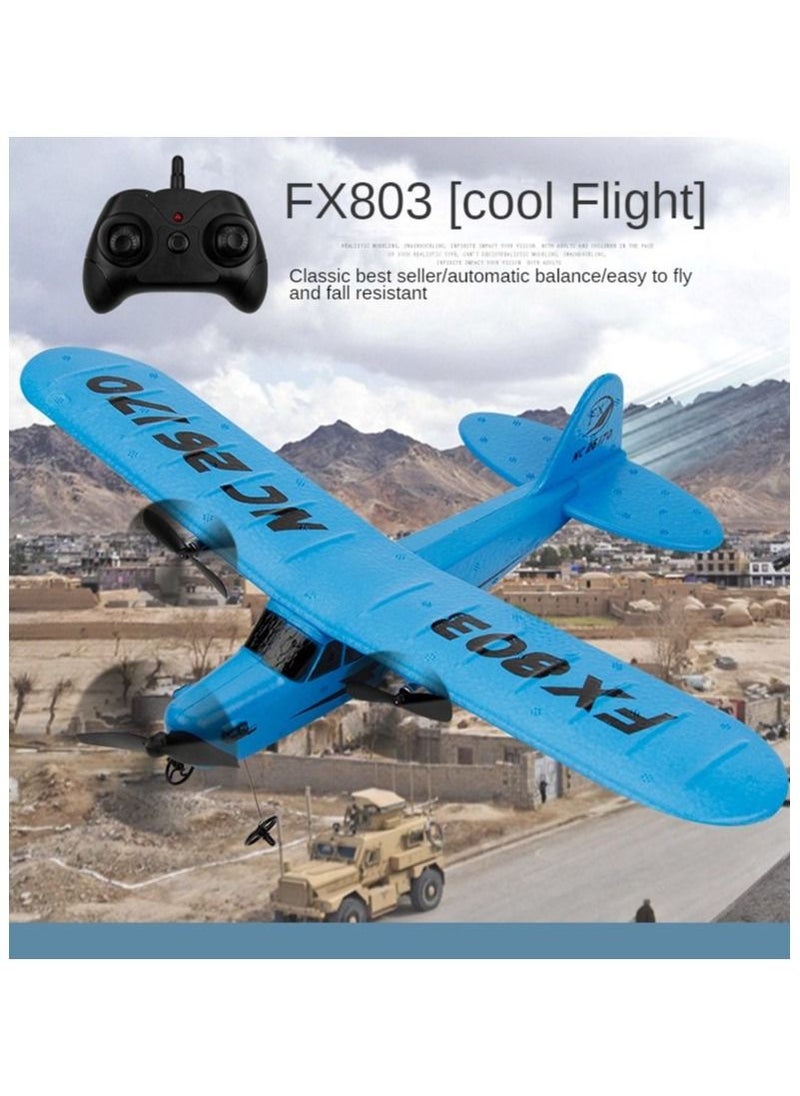 AROAQ RC Foam Aircraft Remote Control Airplane Foam Toys for Children FX803 With Box Blue  - Image 4