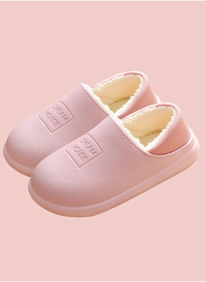 NIBEMINENT Autumn and Winter All-inclusive Waterproof Cotton Bedroom Slippers Non-slip Wear-resistant Warm Home Indoor for Women  - Image 1