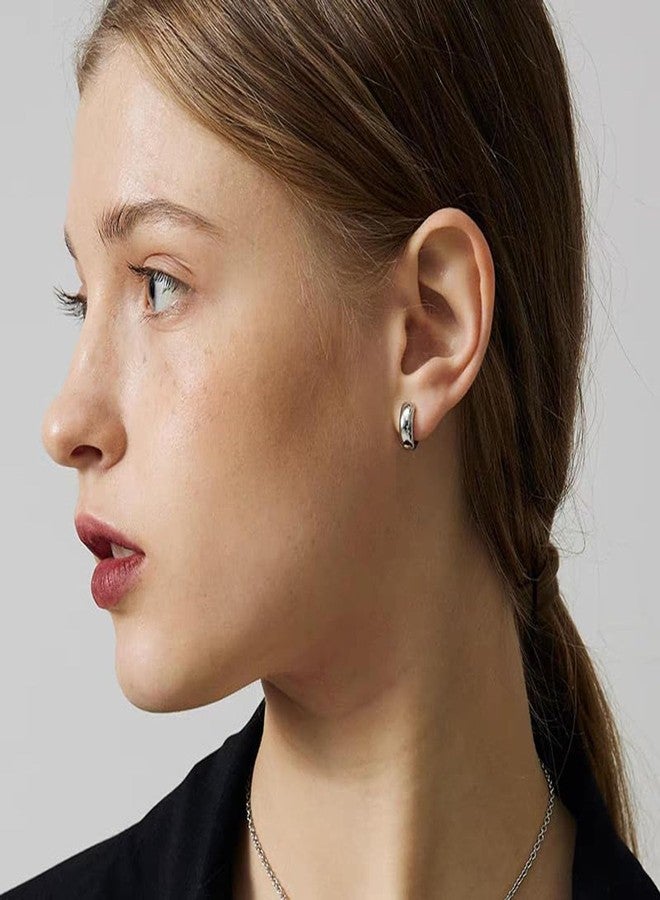 Tasiso Small Hoop Earrings for Women, 6 Pair 14K Gold Plated Huggie Hoop Earrings Lightweight Hypoallergenic Earring Set Cute Earrings Pack for Women Trendy Jewelry Gifts, 9 mm, 10 mm, 11 mm, 9 mm, 10 - Image 4