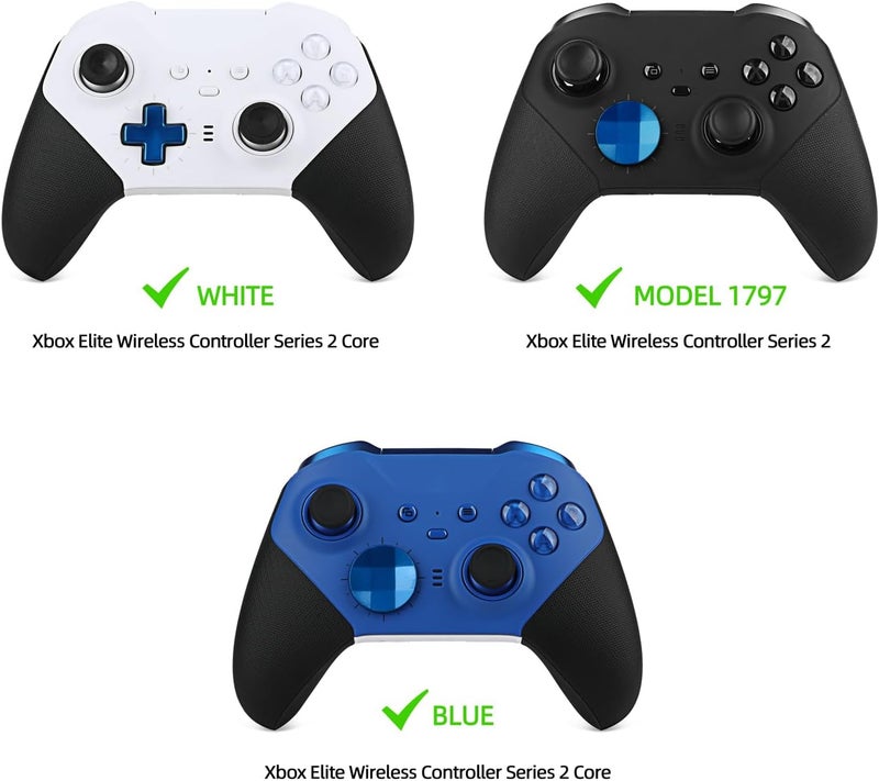 marspell 13 in 1 Metal Thumbsticks for Xbox One Elite Series 2, Elite Series 2 Core Controller Parts, Gaming Accessory Replacement, Metal Mod 6 Swap Joysticks, 4 Paddles, 2 D-Pads, 1 Tool(Plating Blue) - Image 4