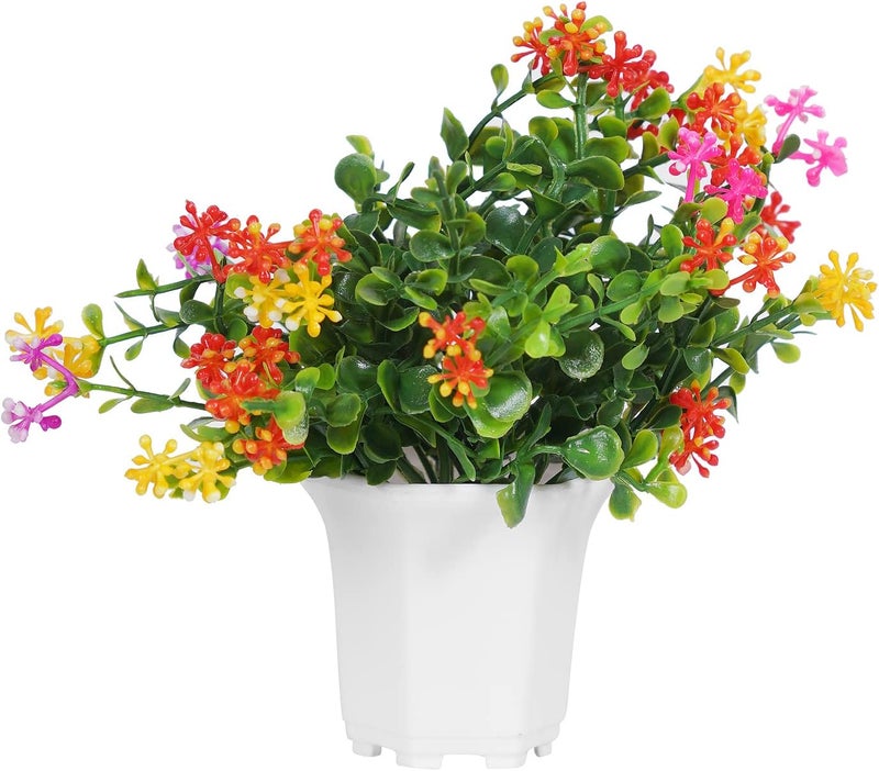 Dekorly Small Multicolour Artificial Plant Pack of 8 - Image 4