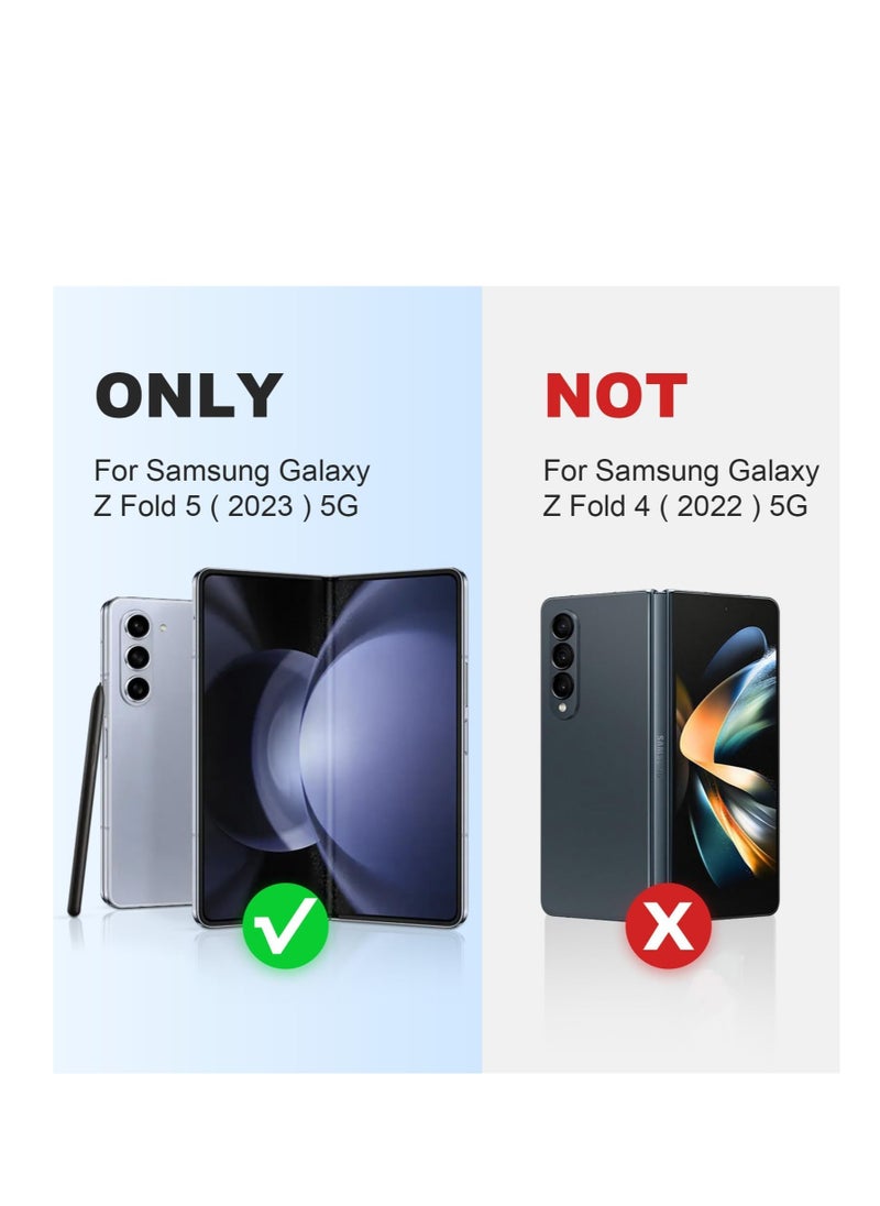Aookay - Case for Samsung Galaxy Z Fold 5, with Pen Holder and Slide Camera Cover, Creative Hinge Protection, Hidden Kickstand, Protective Phone Case. Not Include the Pen. - Image 1