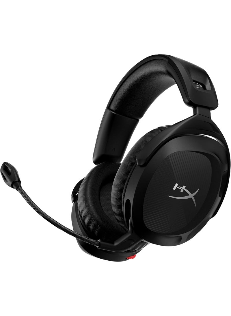 هايبركس سماعة رأس لاسلكية HyperX Cloud Stinger 2 للألعاب متوافقة مع الكمبيوتر الشخصي، مزودة بميكروفون دوار لإلغاء الضوضاء، وإسفنج مريح، وعمر بطارية يصل إلى 20 ساعة - أسود - Image 1