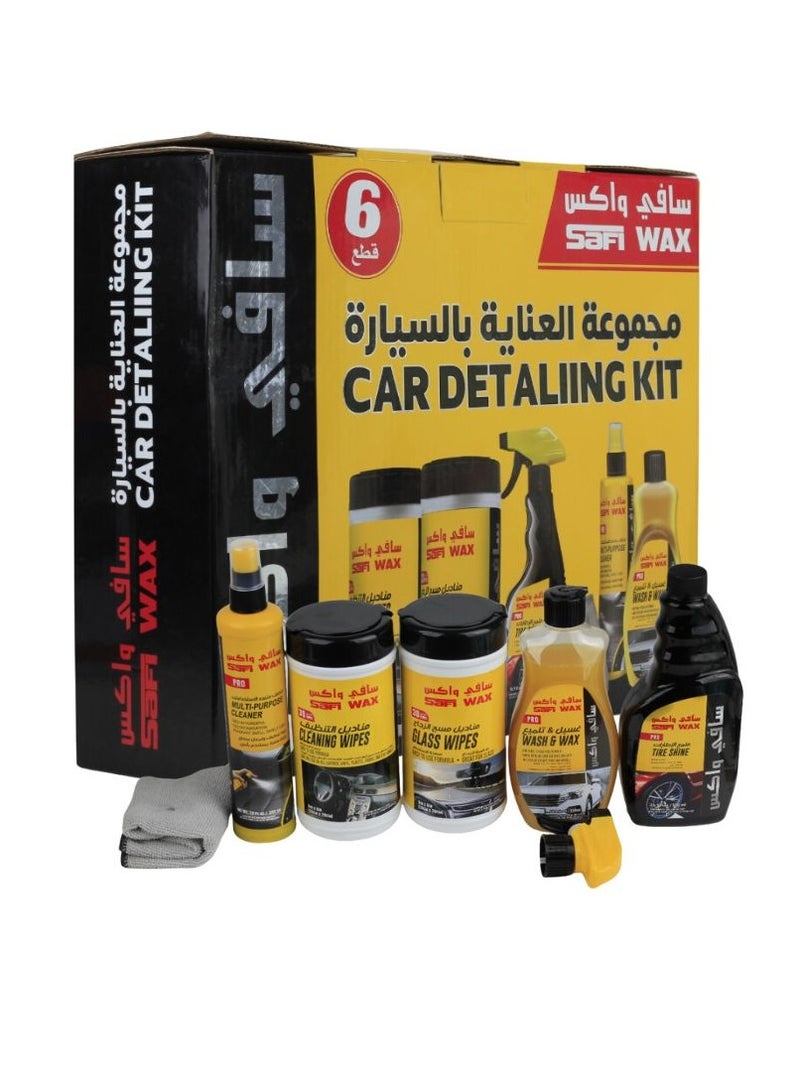 سافي واكس مجموعة متكاملة لتنظيف و العناية بالسيارة من 6 قطع - Image 1