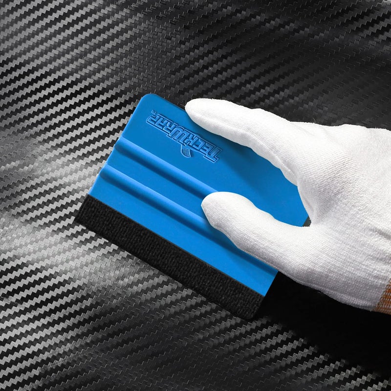 TECKWRAP Plastic Felt Edge Squeegee 4 Inch for Car Vinyl Scraper Decal Applicator Tool 1 pcs (with Black Felt Edge) - Image 5