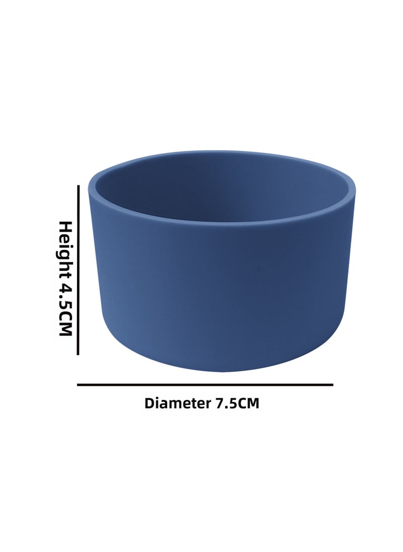 Silicone Sleeve Anti-Slip Heat-Resistant for Hydro FlaskDark blue (7.5cm) Dark blue (7.5cm) 