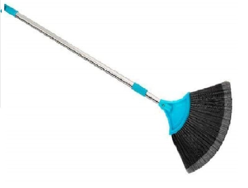 EZALLA Ealla Pack of 1 5 ft Broom with Long Stainless Steel Rod and Extendable Cobweb Cleaner Stick Handle Brush Use in Fan Ceiling and Roof Cleaning Multicolor - Image 1