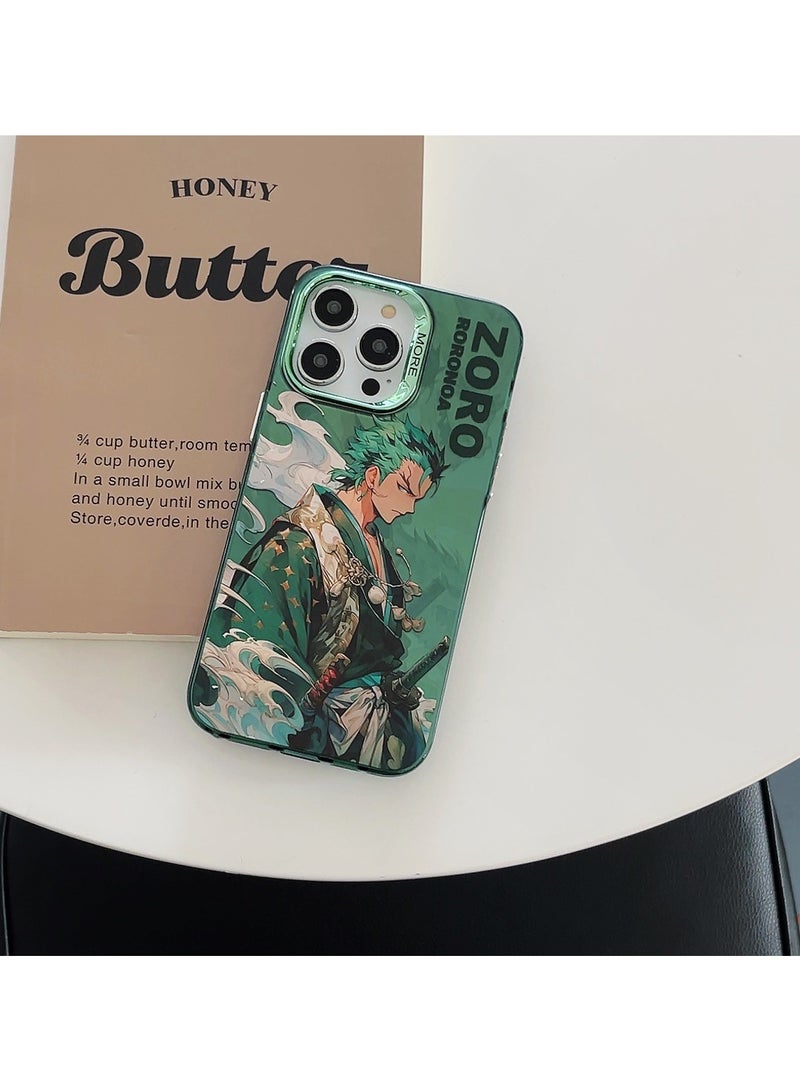 general Anime iPhone15 ProMax Cartoon Case Black Shockproof Slim Grip Comfortable Feeling For Cool Boys Birthday Gift Colorful TPU Silver Plated iPhone15 Pro Max Hard Case - Image 4