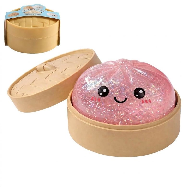 Dumpling Squeezies — 2026 Upgraded Edition Blind Box: Colorful, Dumpling-Shaped Stress Balls & Sensory Fidget Toys. Includes a Realistic Miniature Steamer Basket and a High-Elasticity Desktop Toy. - Image 1