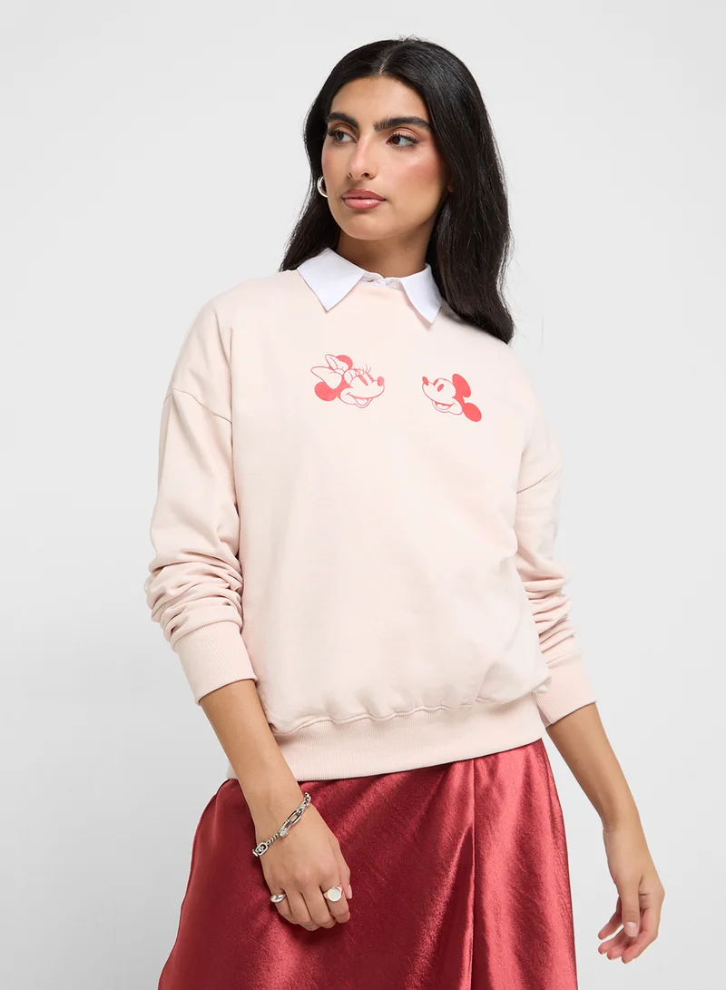 ديزني Mickey & Friends Oversize Graphic Sweatshirt