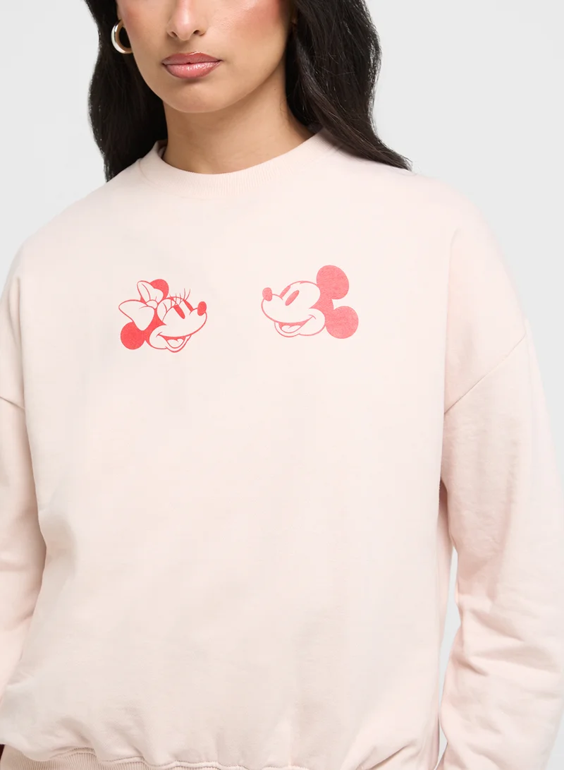 ديزني Mickey & Friends Oversize Graphic Sweatshirt