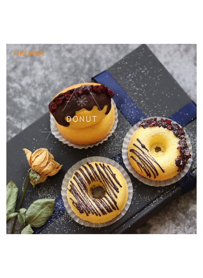 chefmade - Donut Mold Cake Pan 12 Cavity Non-Stick Ring Doughnut Bakeware - Image 1