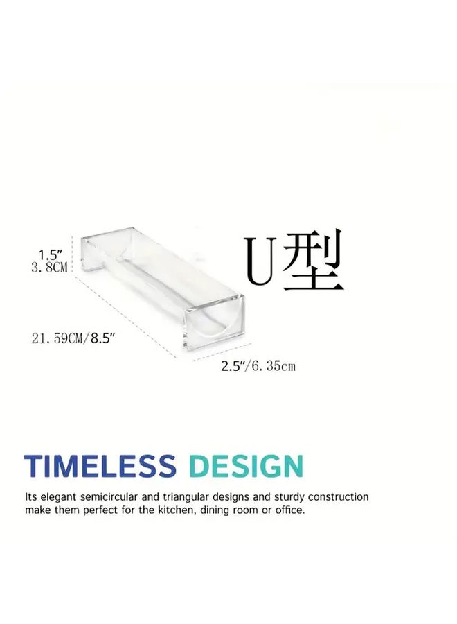 V Shaped Acrylic Dessert Tray Set For Pastries Cheese Display Party Serving - Image 3